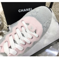 Popular Quality Chanel Knit Sneakers G35199 Gray 2019