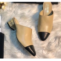 Cheap Price Chanel Leather Mules G34909 Beige 2019 