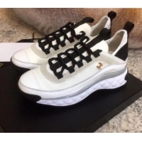 Super Quality Chanel Calfskin Sneakers G35617 White 2019