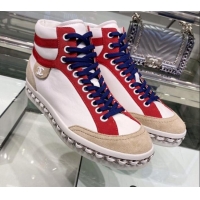 Super Quality Chanel Lambskin Chain Leather High-top Sneakers G35600 White 2020