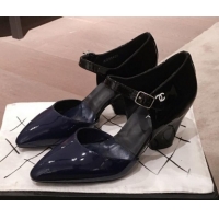 Good Product Chanel Patent Calfskin Mary Jane Pumps G35426 Black/Navy Blue 2020