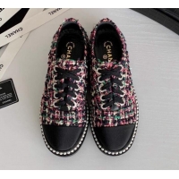 Good Quality Chanel Pearl Fabric Sneakers G23128 Multicolor 2020 