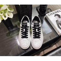 Best Price Chanel Calfskin Sneakers G35934 White/Black 2020