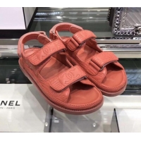 Lowest Price Chanel CC Strap Flat Sandals G3445 Orange 2020