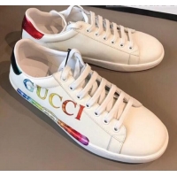 Cheap Gucci Ace Sneaker with Multicolor Gucci Logo White G71602