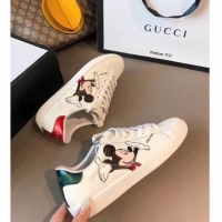 Best Luxury Gucci Ace Sneaker with Mickey Mouse White G71603