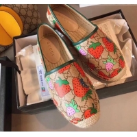 Best Grade Gucci GG Strawberry Espadrilles G71616