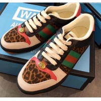 Discounts Gucci Screener Leopard Print Sneaker 584816