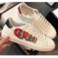 Luxury Classic Gucci Ace Sneaker with Image Gucci Logo G72641 White