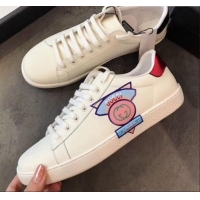 Original Cheap Gucci Ace Sneaker with Gucci Logo Print G72642 White