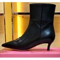 New Arrivals Gucci Zumi Leather Heel Short Boot 577157 Black