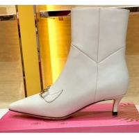 New Product Gucci Zumi Leather Heel Short Boot 577157 White