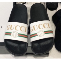 Good Product Gucci Logo Band Flat Slide Sandals G82168