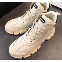 Top Quality Gucci Superme Calfskin High-Top Sneakers G82721 White/Black