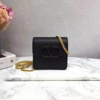 Shop Cheap VALENTINO Origianl Leather Chain Bag V067 Black