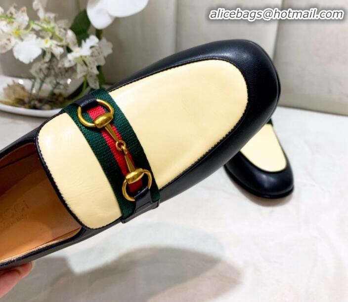 Best Luxury Gucci Lambskin Horsebit Loafer with Web G90244 Yellow 