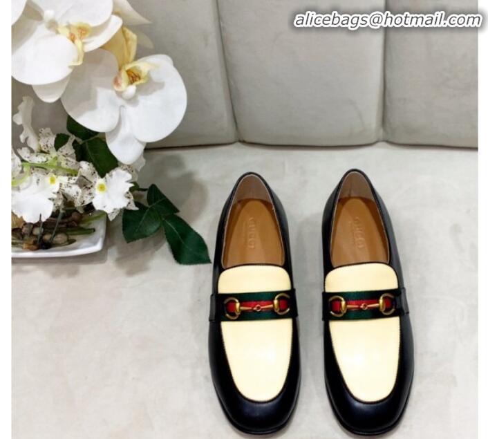 Best Luxury Gucci Lambskin Horsebit Loafer with Web G90244 Yellow 