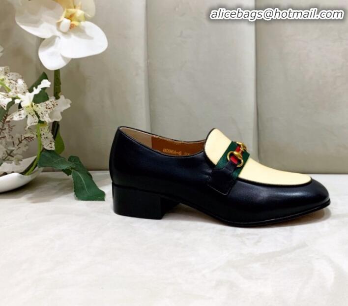 Best Luxury Gucci Lambskin Horsebit Loafer with Web G90244 Yellow 