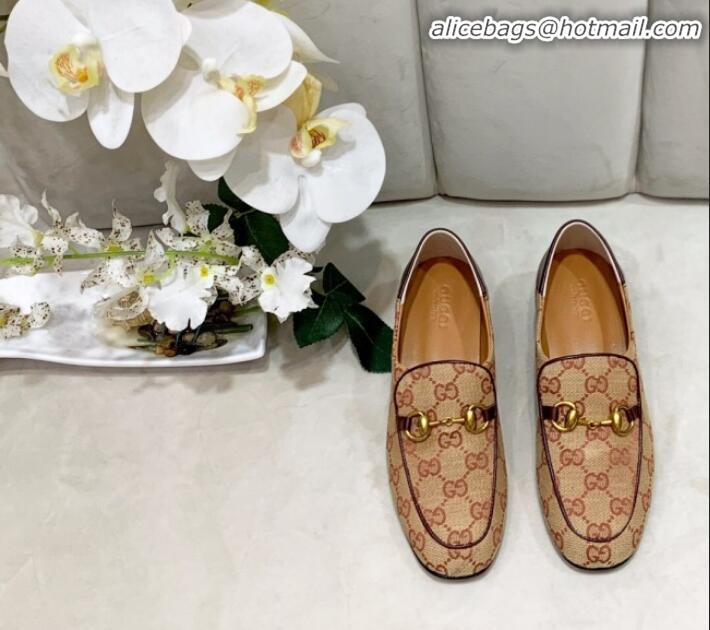 Good Quality GG Velvet Horsebit Loafer G90244 Beige