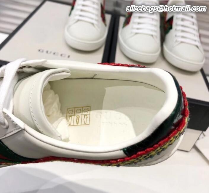 Best Price Gucci Ace Sneakers with Dragon Patch G90343 White