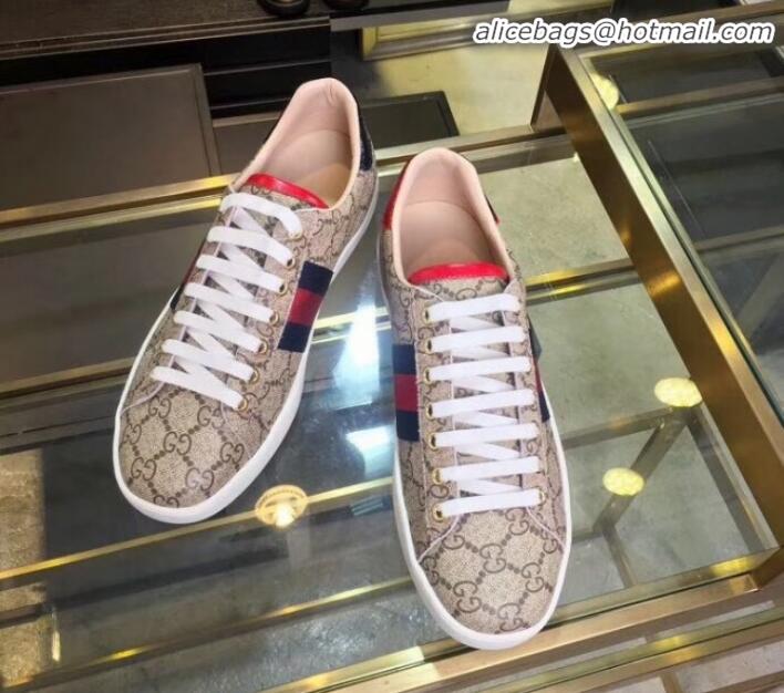 Best Price Gucci Ace GG Calfskin and Snakeskin Back Sneakers G90962