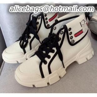  Reasonable Price Gucci Canvas Foldover Boots G91128 White