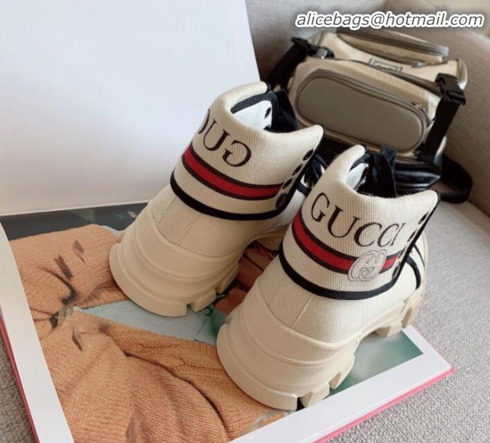  Reasonable Price Gucci Canvas Foldover Boots G91128 White