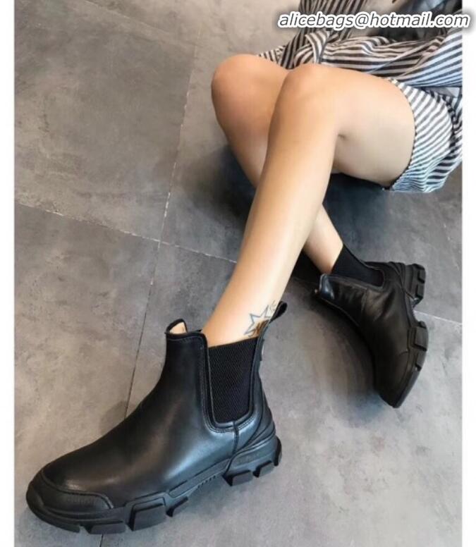 Hot Style Gucci Leather Short Boots 598524 Black