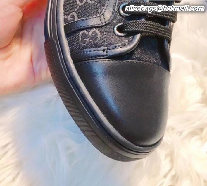 Purchase Gucci GG Canvas and Calfskin Low-top Sneakers G01045 Black