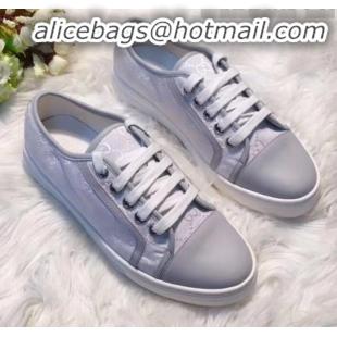 Fashion Gucci GG Canvas and Calfskin Low-top Sneakers G01045 Grey