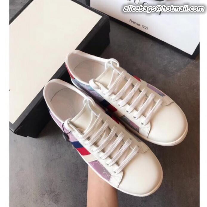 Popular Style Gucci GG Canvas and Calfskin High-top Sneakers G01509 Pink