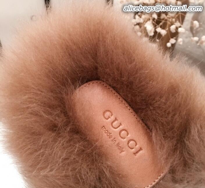 Unique Style Gucci Princetown Horsebit Leather Fur Slippers G12022 Pink