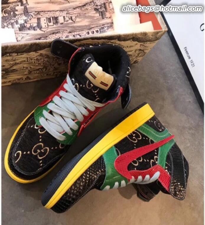 Cheap Price Gucci x Nike GG Corduroy Sneakers G21129 Black 