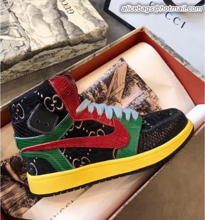 Cheap Price Gucci x Nike GG Corduroy Sneakers G21129 Black 