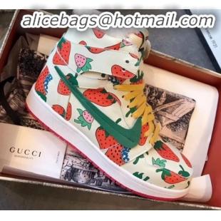 Low Price Gucci x Nike Strawberry Print Sneakers G21130