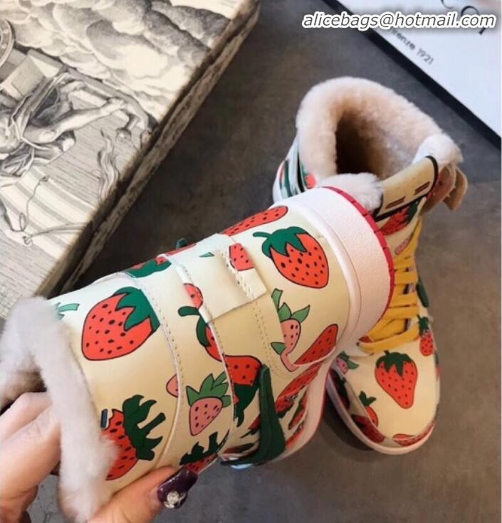 Low Price Gucci x Nike Strawberry Print Sneakers G21130