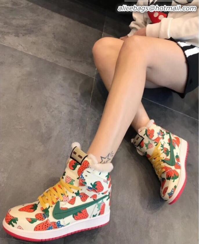 Low Price Gucci x Nike Strawberry Print Sneakers G21130