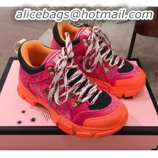 Discounts Gucci Flashtrek GG Suede Sneakers G21806 Pink 2020