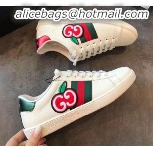 Perfect Gucci Ace Sneakers with GG Apple G22601 White 2020