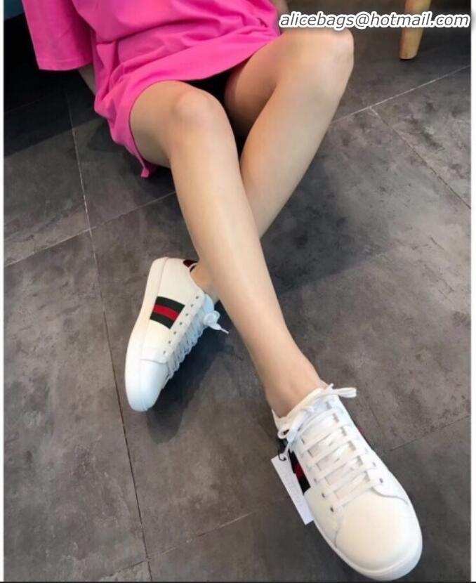 Perfect Gucci Ace Sneakers with GG Apple G22601 White 2020