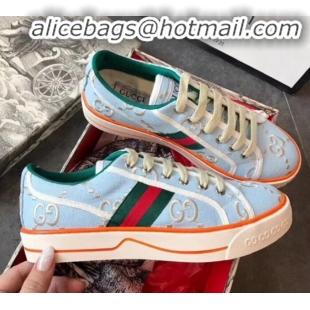 Crafted Gucci Disney GG Embroidered Sneakers  G23104 Bright Blue 2020