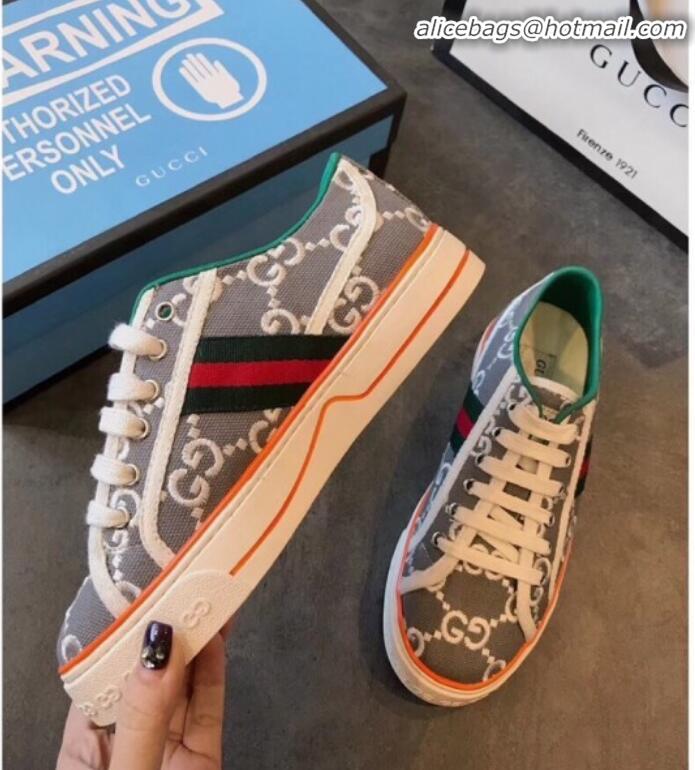 Reasonable Price Gucci Disney Embroidered Sneakers G23109 Grey 2020