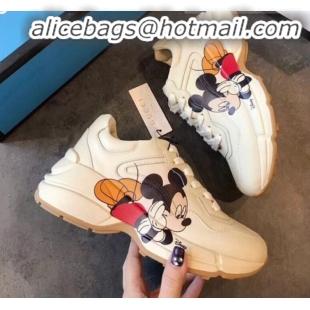 Shop Duplicate Gucci x Disney Rhyton Mickey Mouse Sneakers G10802 2020