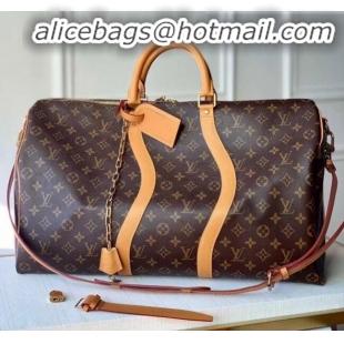 Cheapest Louis Vuitton Men's Keepall 50 Bandoulière Travel Bag M44880 Monogram Canvas 2020