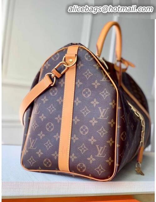 Cheapest Louis Vuitton Men's Keepall 50 Bandoulière Travel Bag M44880 Monogram Canvas 2020