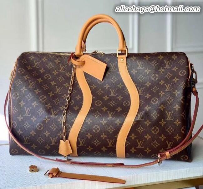 Cheapest Louis Vuitton Men's Keepall 50 Bandoulière Travel Bag M44880 Monogram Canvas 2020