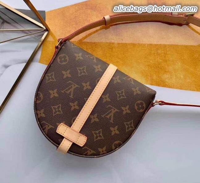 Luxury Discount Louis Vuitton Vintage Monogram Canvas Saddle Shoulder Bag M45443 Nude 2019