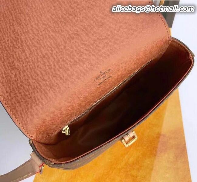 Luxury Discount Louis Vuitton Vintage Monogram Canvas Saddle Shoulder Bag M45443 Nude 2019