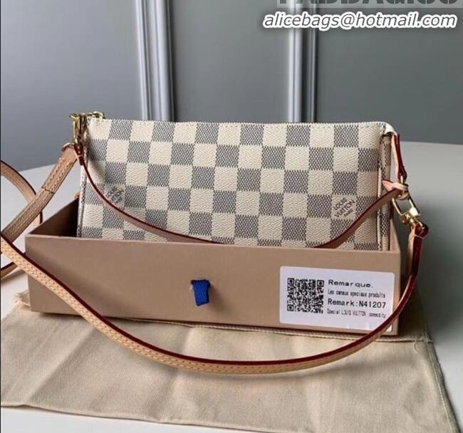 Good Product Louis Vuitton Pochette Accessoires Clutch Shoulder Bag N41207 Damier Azur Canvas 2020