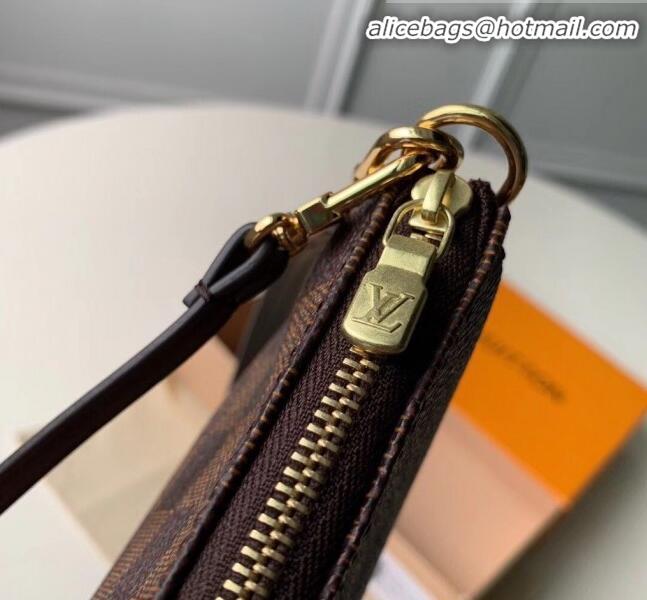 New Style Louis Vuitton Pochette Accessoires Clutch Shoulder Bag N40712 Damier Ebene Canvas 2020